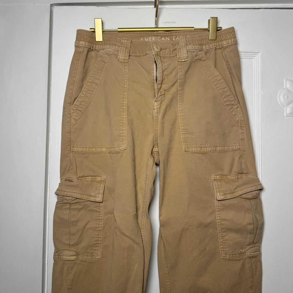 American Eagle Stretch Cargo Straight Pant Khaki 8 Long - Picture 6 of 15